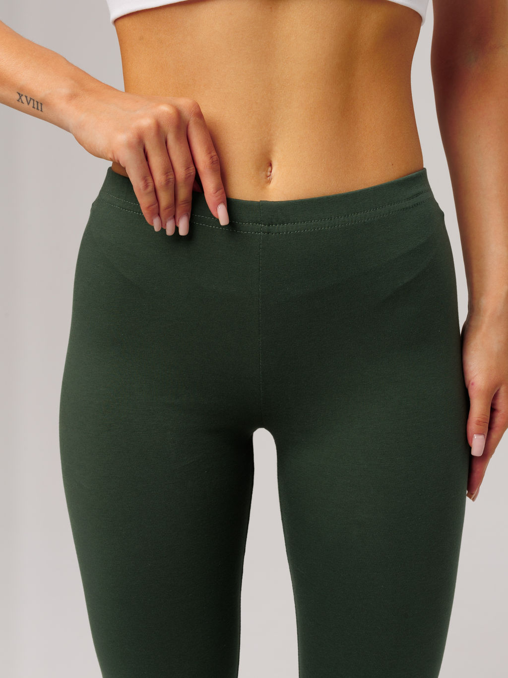 Трикотажные женские бриджи LINGEAMO темно-зеленые КБ-24 (12) фото 2