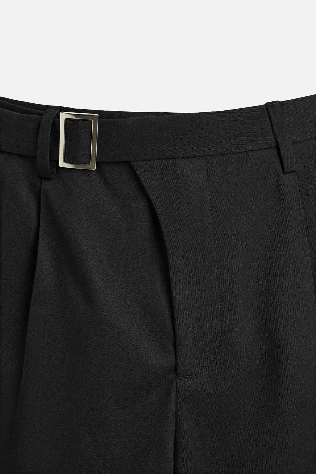 PLEATED BERMUDA SHORTS WITH BELT - Zara фото 9