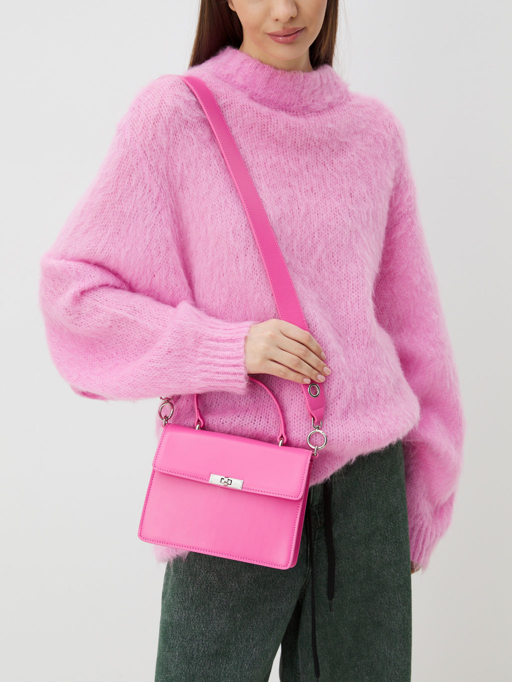 Женская сумка с ручками TENDANCE Артикул 4513534, ярко-розовый  фото 5