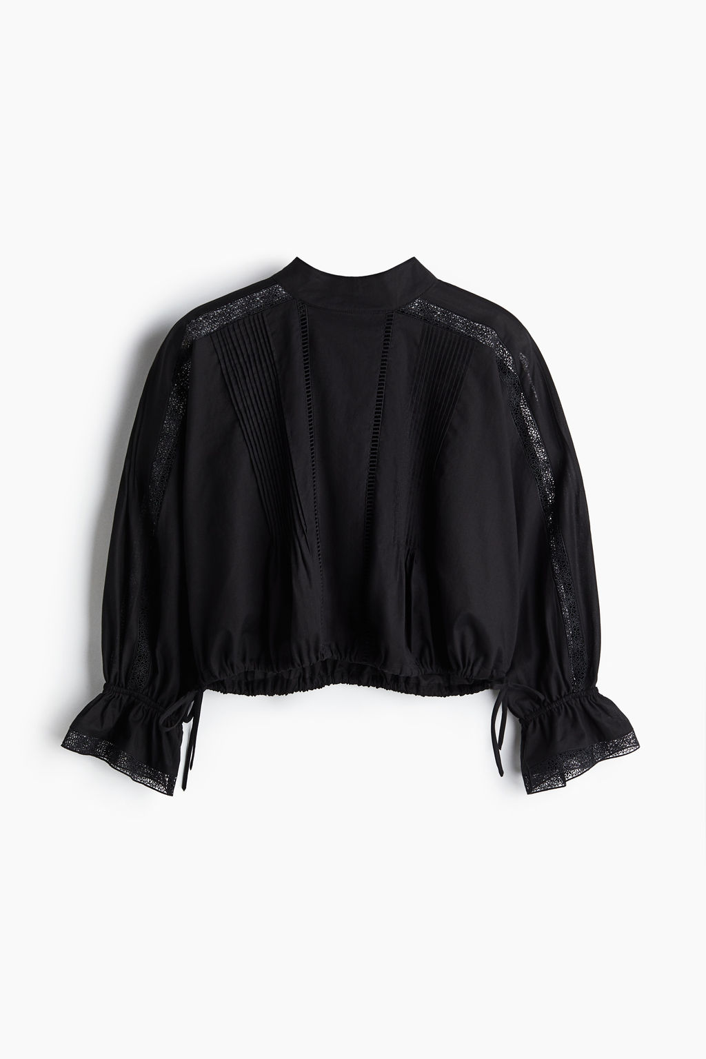 Blusa de algod?n con inserciones de encaje - H&m фото 2
