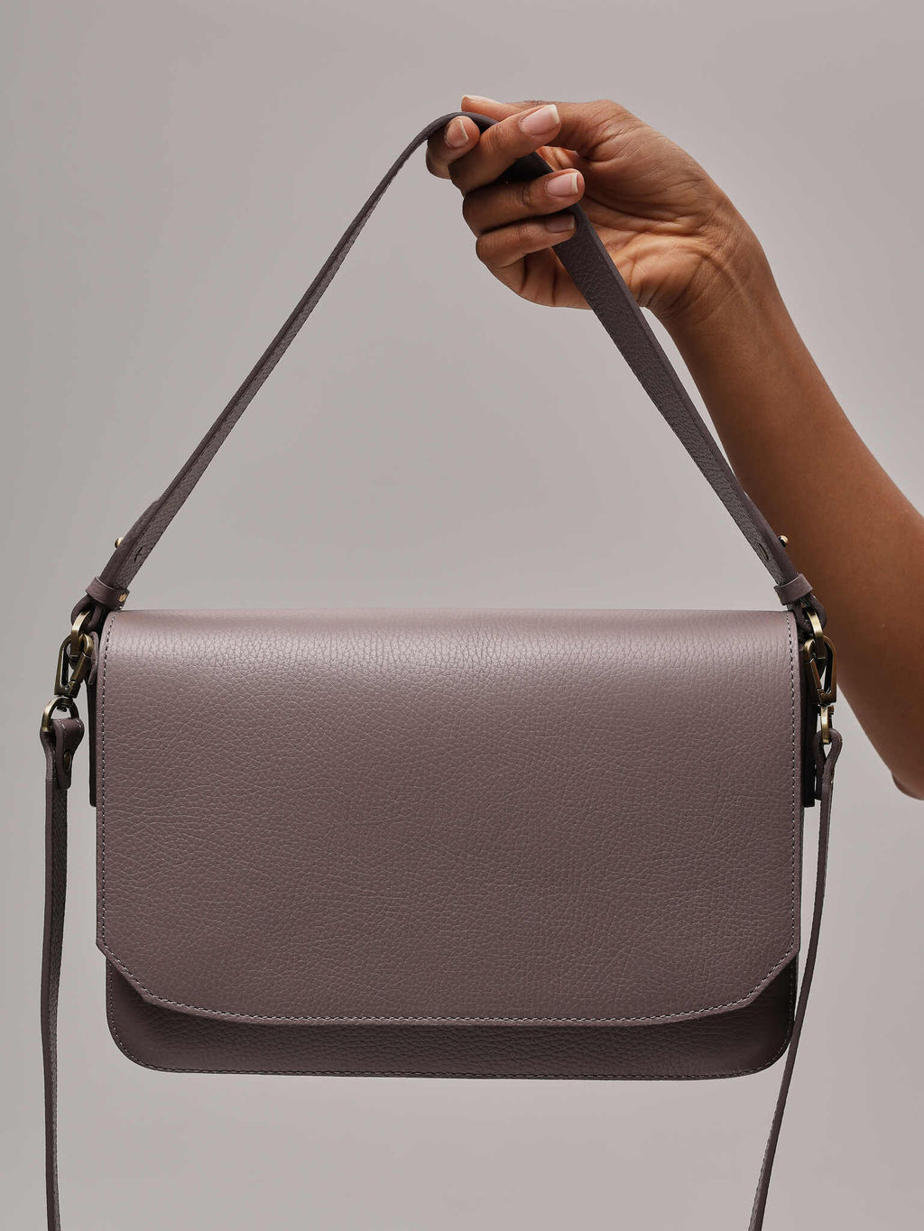 Сумка на плечо Deboro 30512 розово-серый