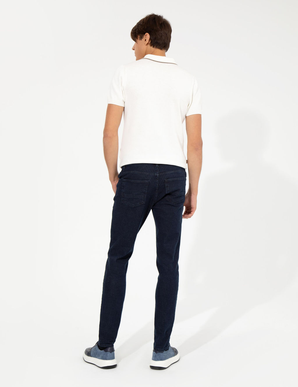 Lacivert Slim Fit Jean Pantolon