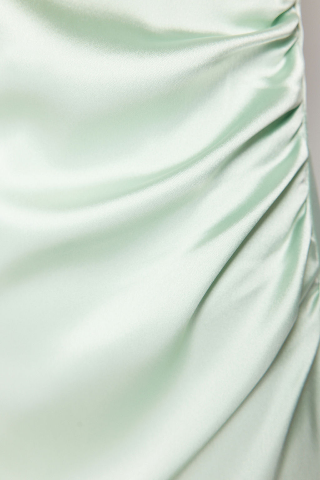 Yesil Kruvaze Yaka Saten Midi Dokuma Elbise TWOSS24EL00066 - Trendyolmilla фото 5