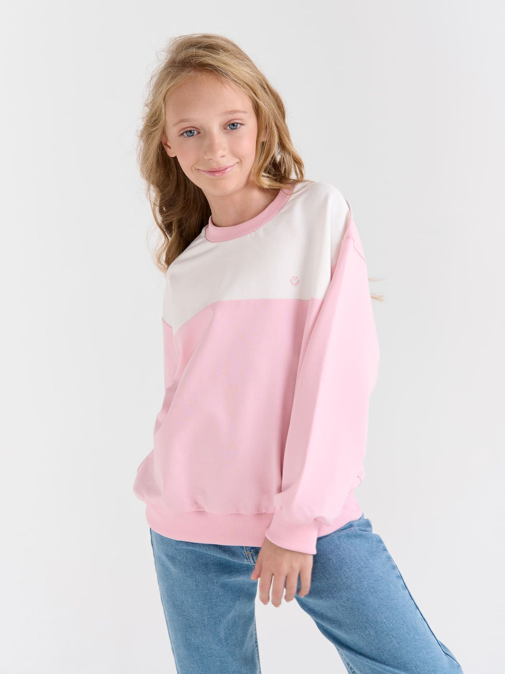 Свитшот облегченный Колор блок Зефир укороченный 7+ - Bungly фото 6