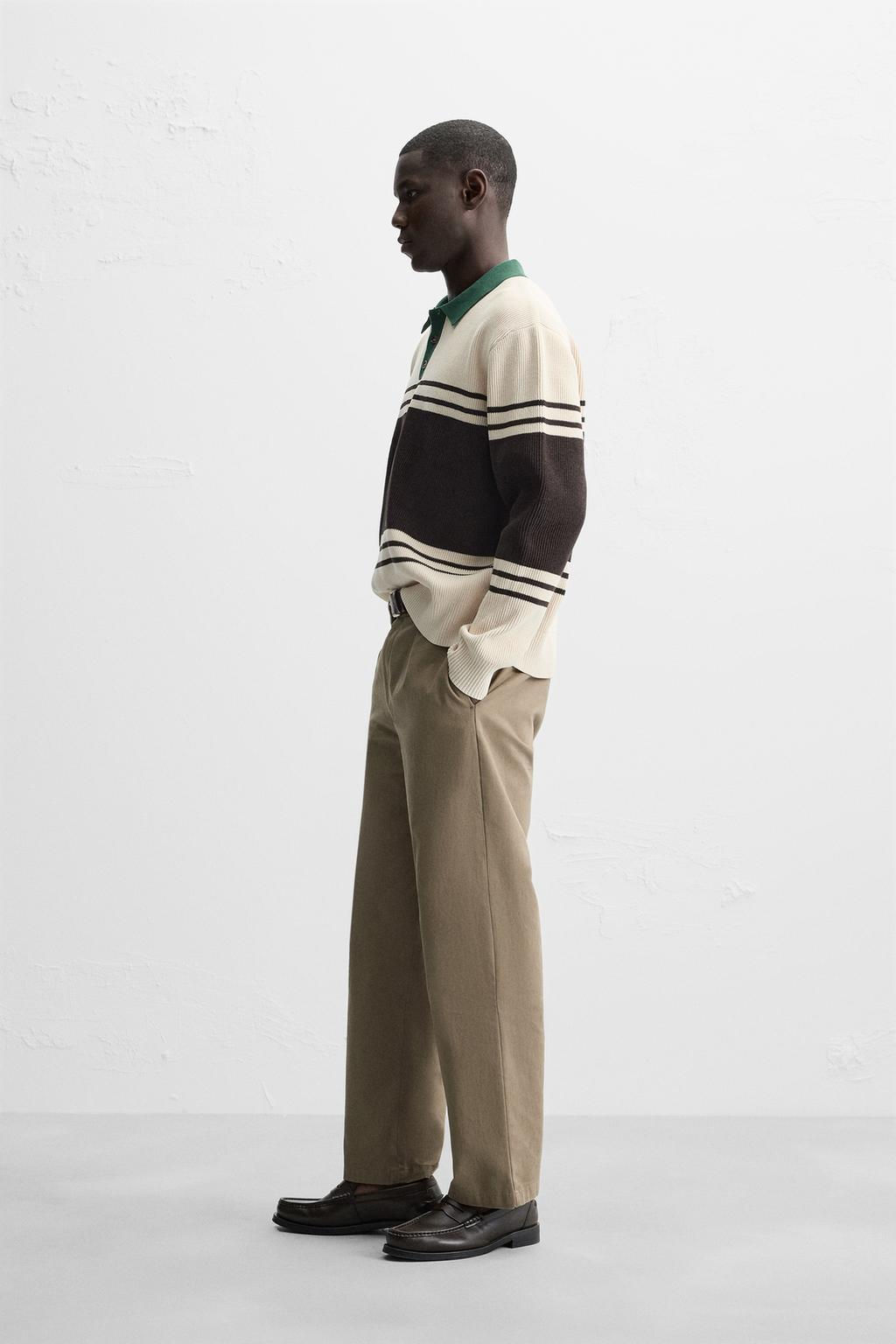 TEXTURED KNIT POLO SHIRT - Zara фото 4