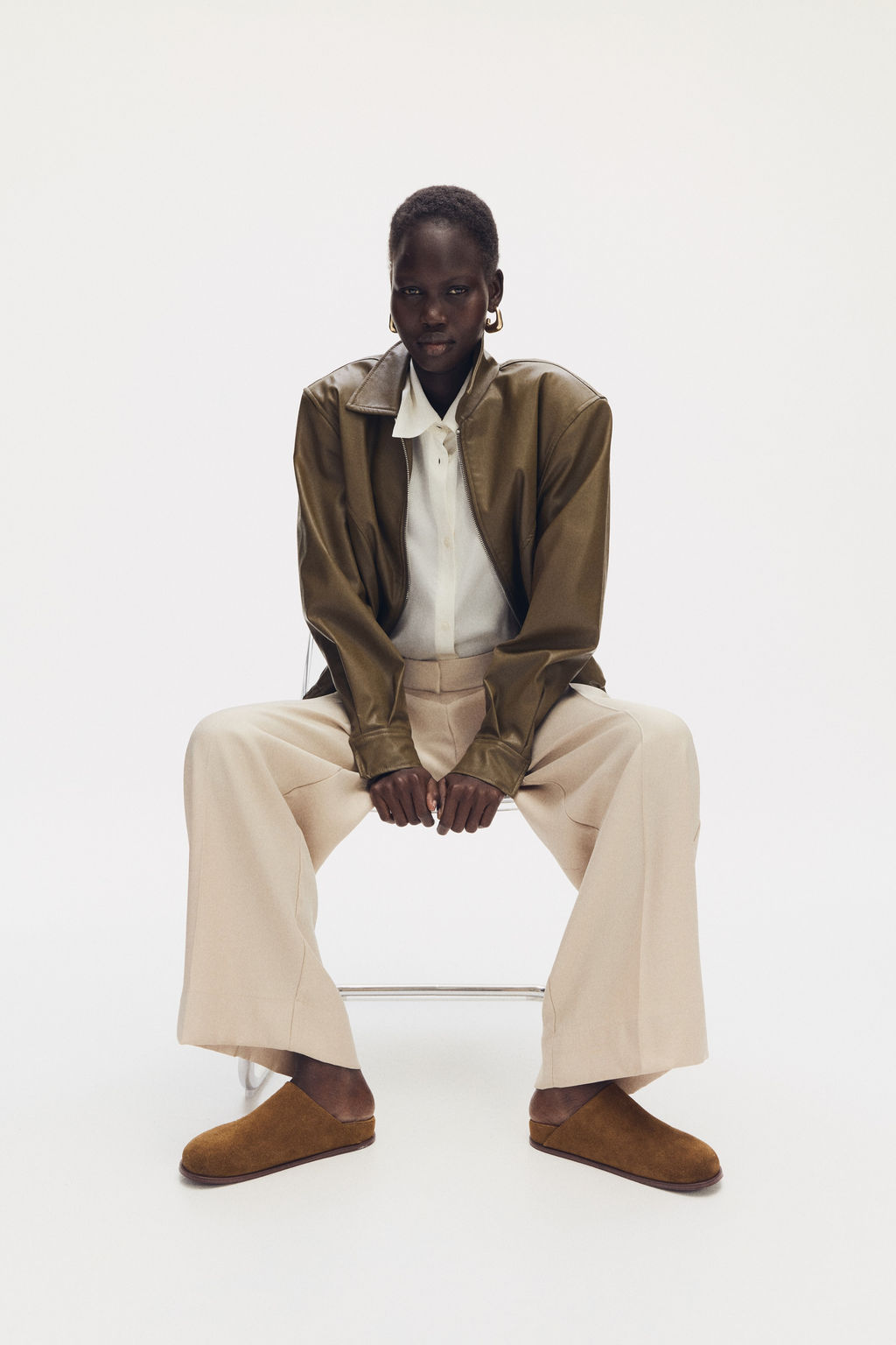 Mules de ante con plantilla preformada - H&m фото 5