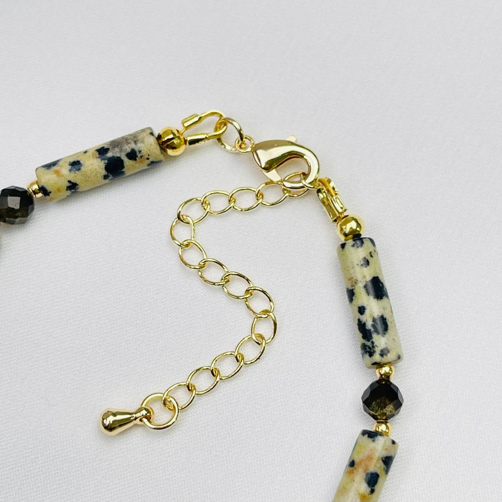 Браслет из перепелиной Яшмы и Шпинели 16,5 см +