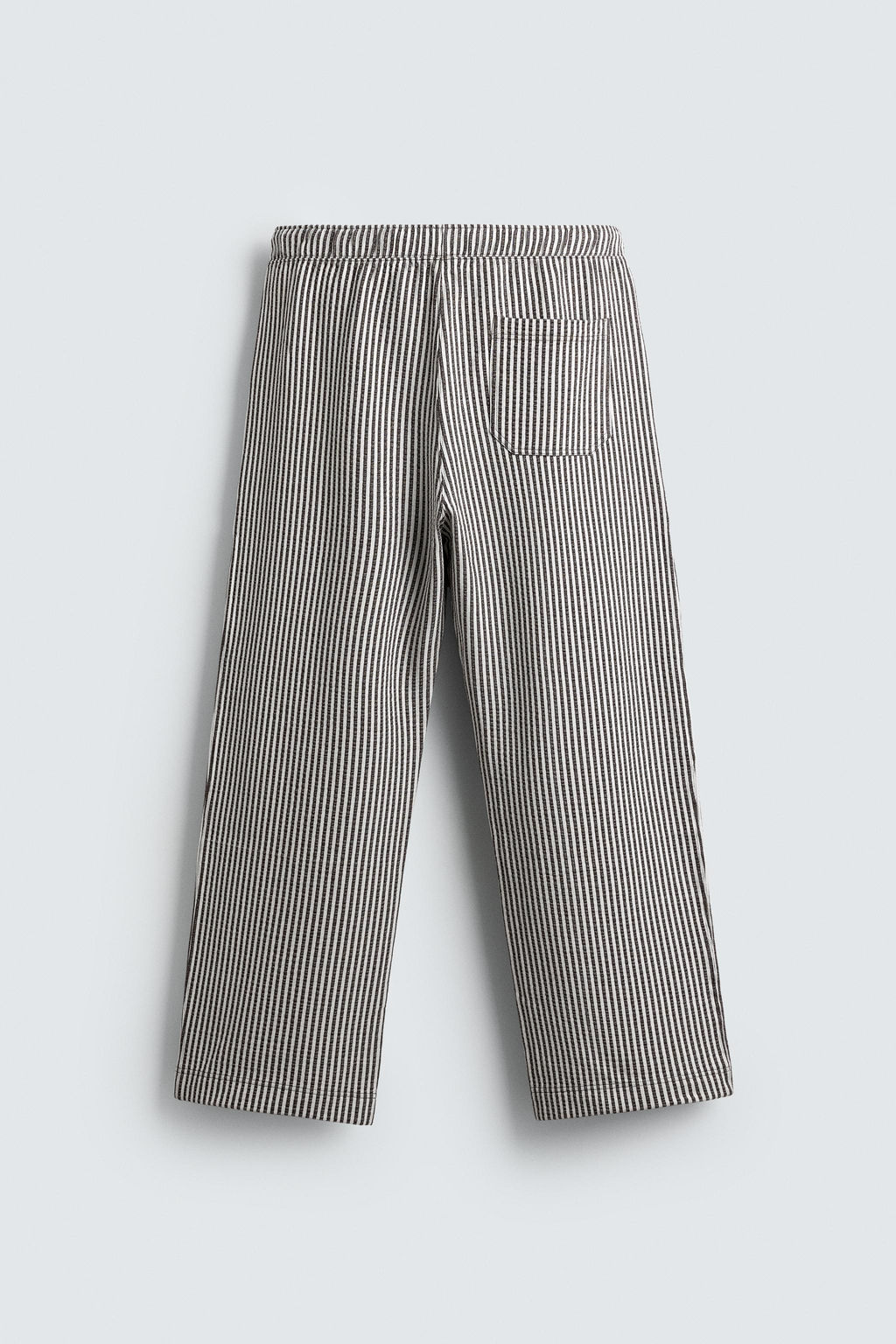 COMFORT STRIPED SEERSUCKER TROUSERS - Zara фото 8