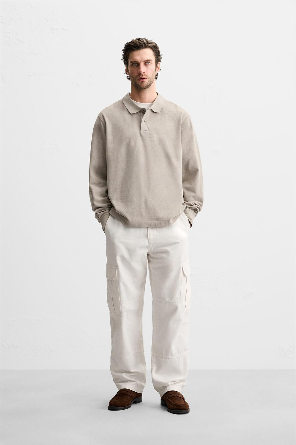 TEXTURED PIQUE POLO SHIRT - Zara фото 9