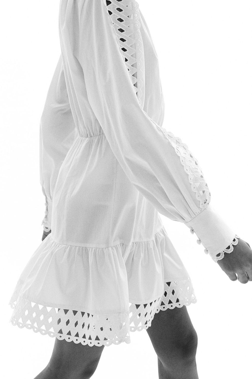 Vestido de popelina con detalles bordados - H&m фото 4