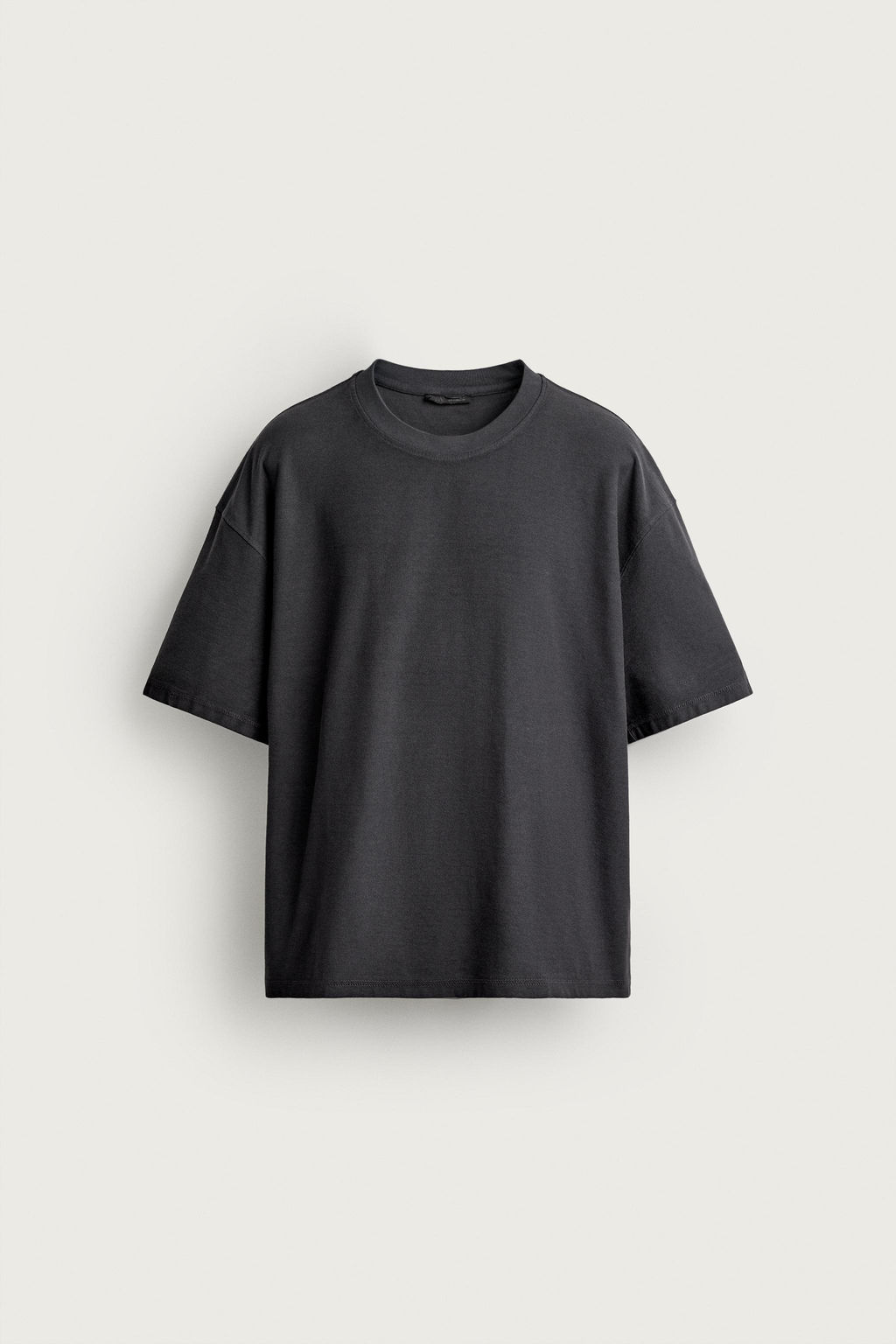CAMISETA RELAXED FIT COSTURA / Antracita oscuro - Zara фото 5