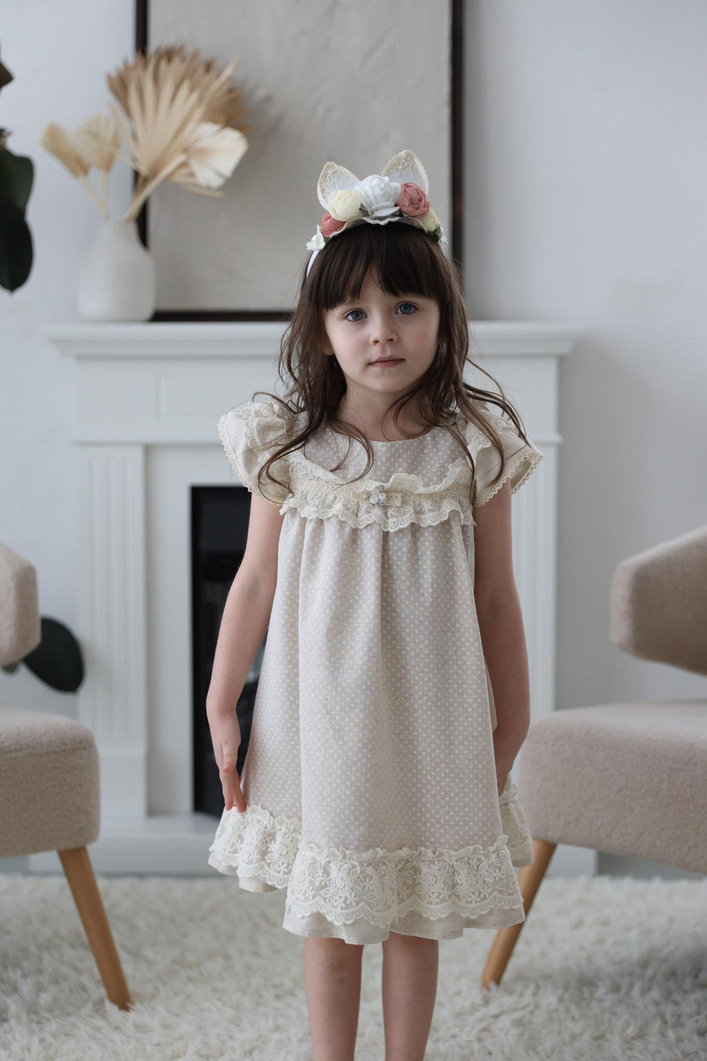 Платье для девочки Л 22-3 Веснушка горошек