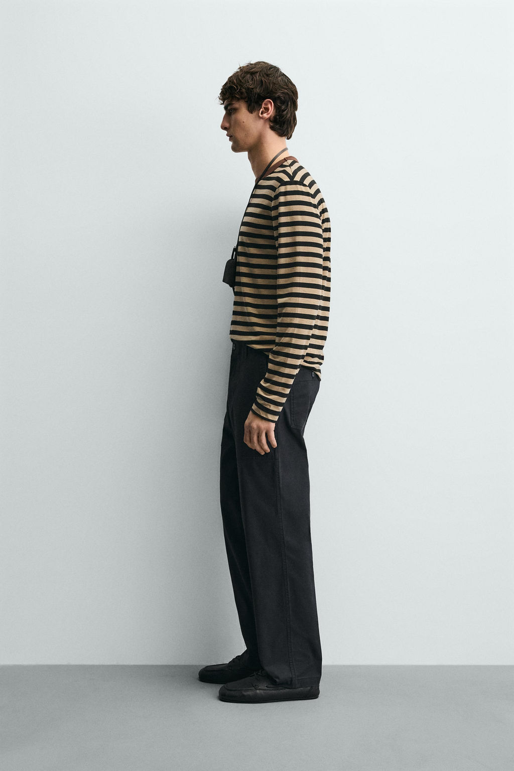 PANTAL?N STRAIGHT FIT LAVADO / Acero - Zara фото 4