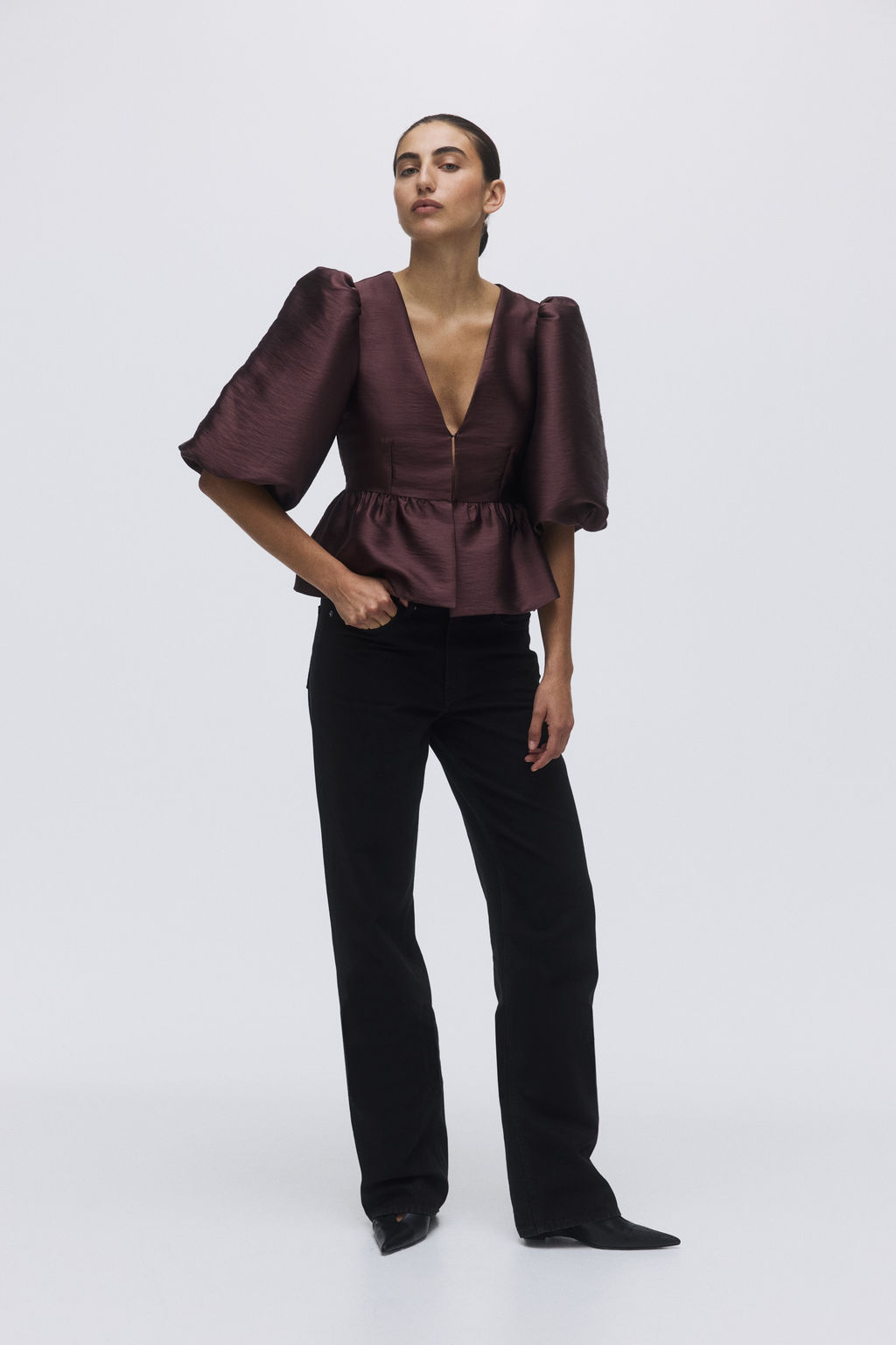 Blusa con peplum - H&m фото 4