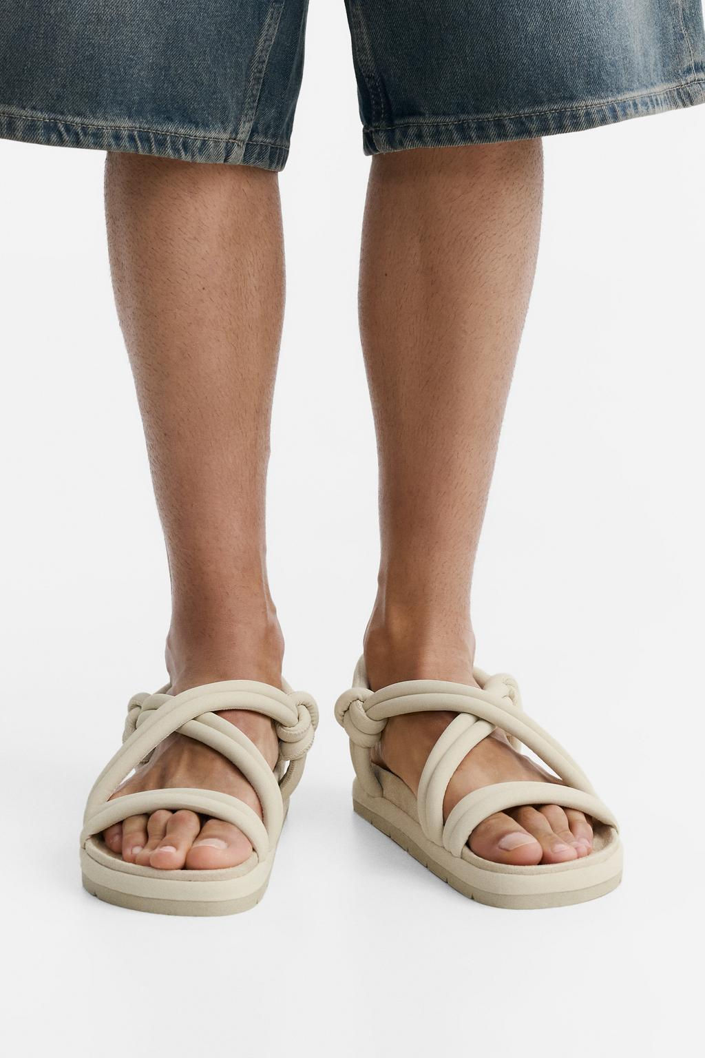 Sandals with Criss-Cross Straps - Zara фото 3