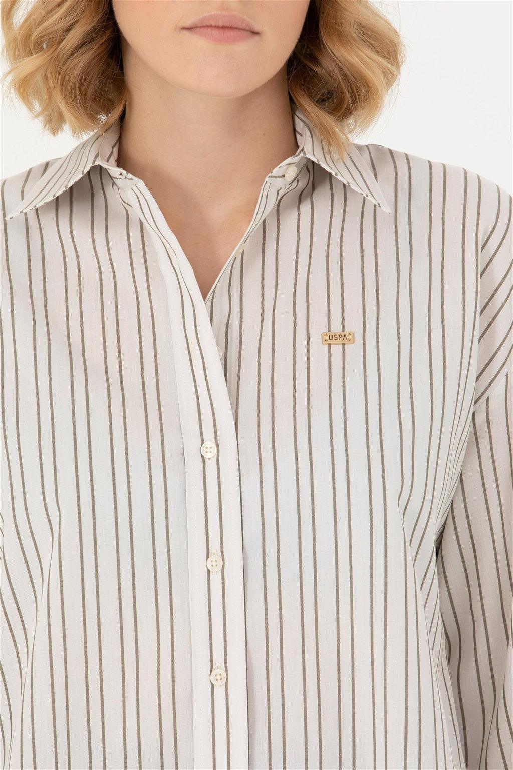 U. S. Polo Assn Женская рубашка с длинным рукавом Stone - U.s. polo assn фото 7