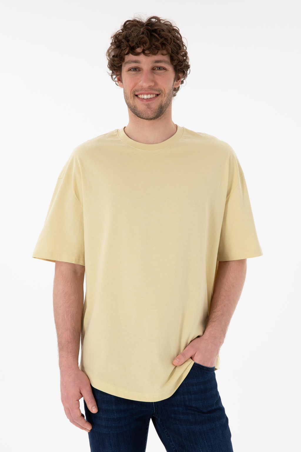 Erkek A__k Haki Basic Ti__rt Sepette S_rpriz _ndirim