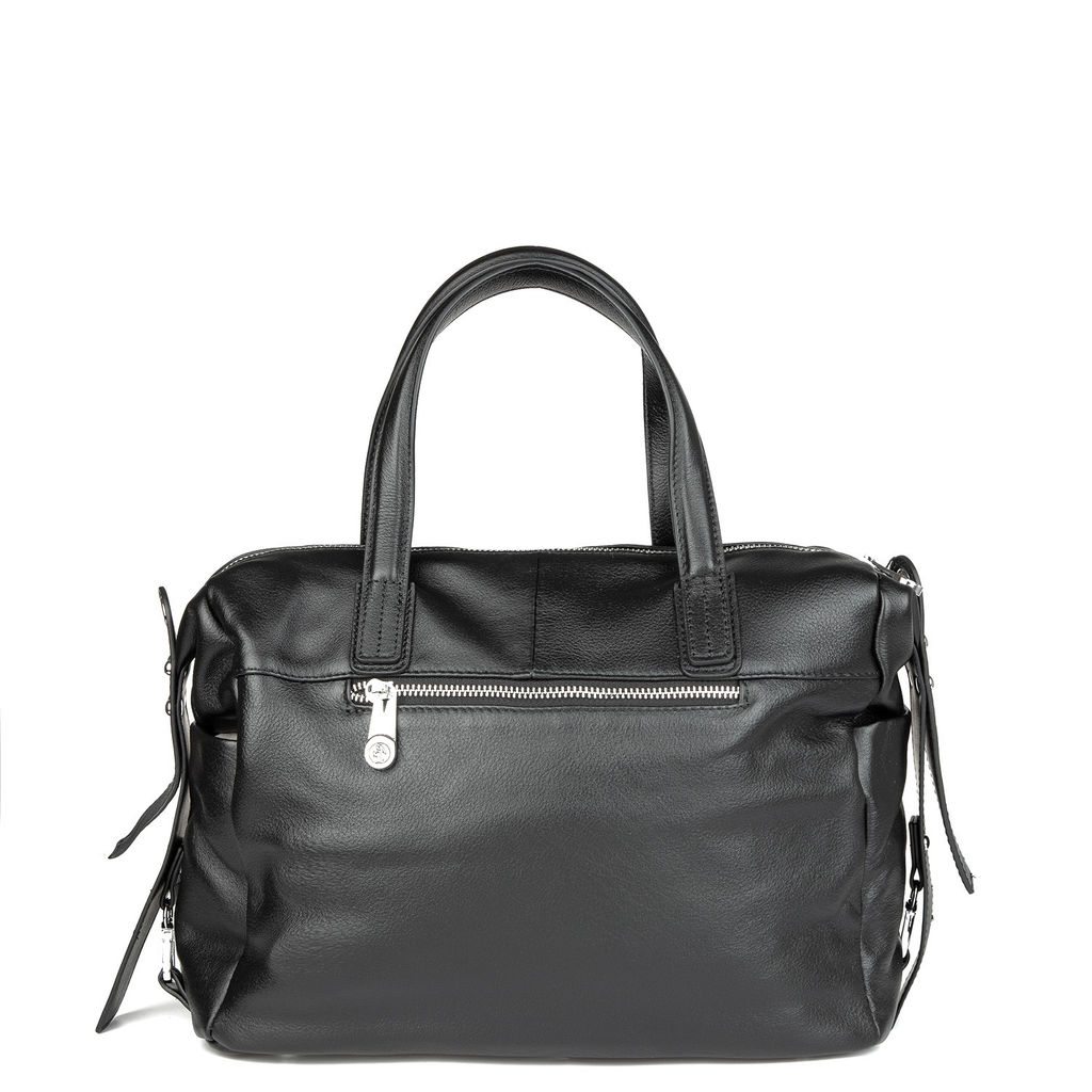 C0454H black, женская кожаная сумка "Тоут", Barcelo Biagi