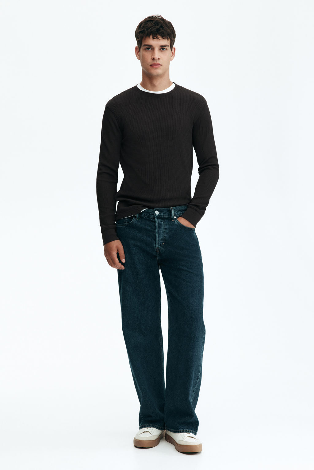 Camiseta en punto gofrado Slim Fit - H&m фото 11