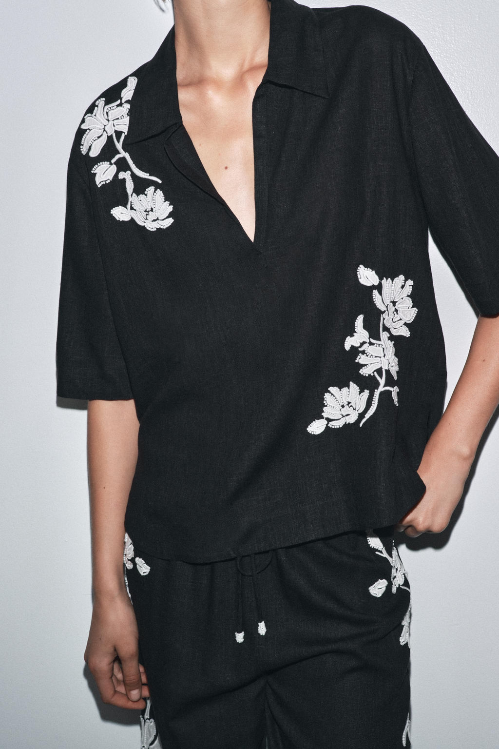 BEADED EMBROIDERY SHIRT ZW COLLECTION - Zara фото 10