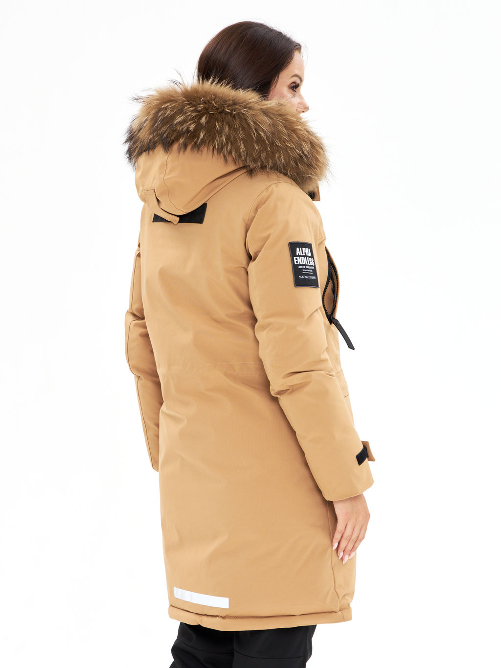 Женская зимняя мембранная парка с натуральным мехом Alpha Endless Frozen Metropolis_19 Крем-брюле  фото 26