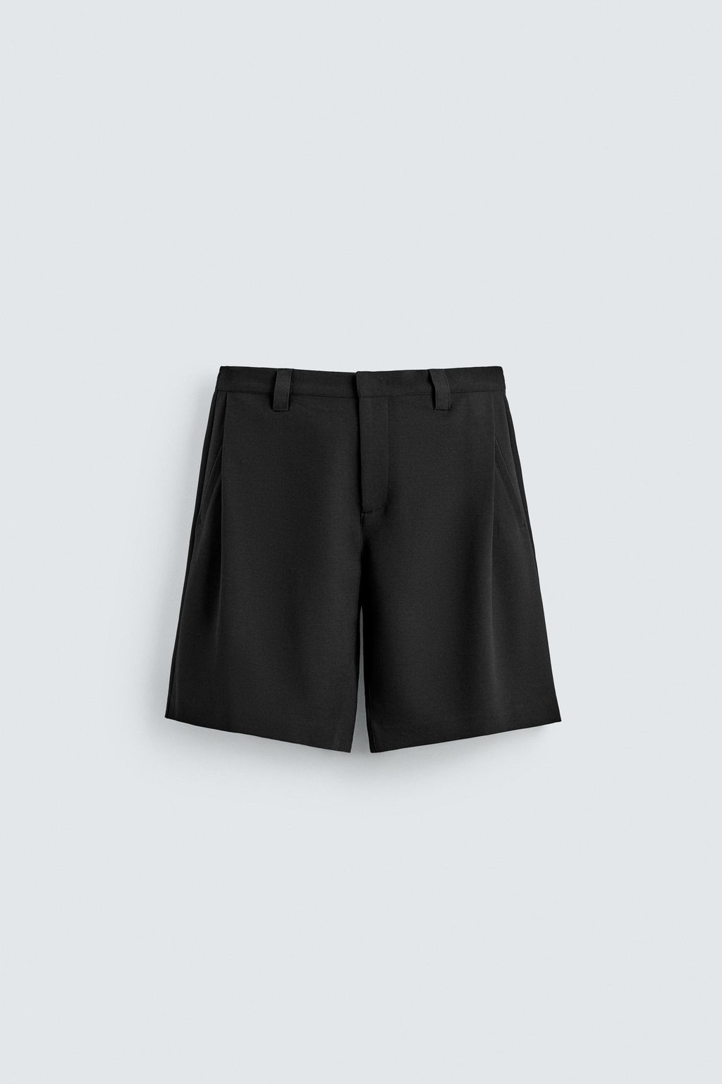 BERMUDA RELAXED FIT PLIEGUES LATERALES / Negro - Zara фото 6