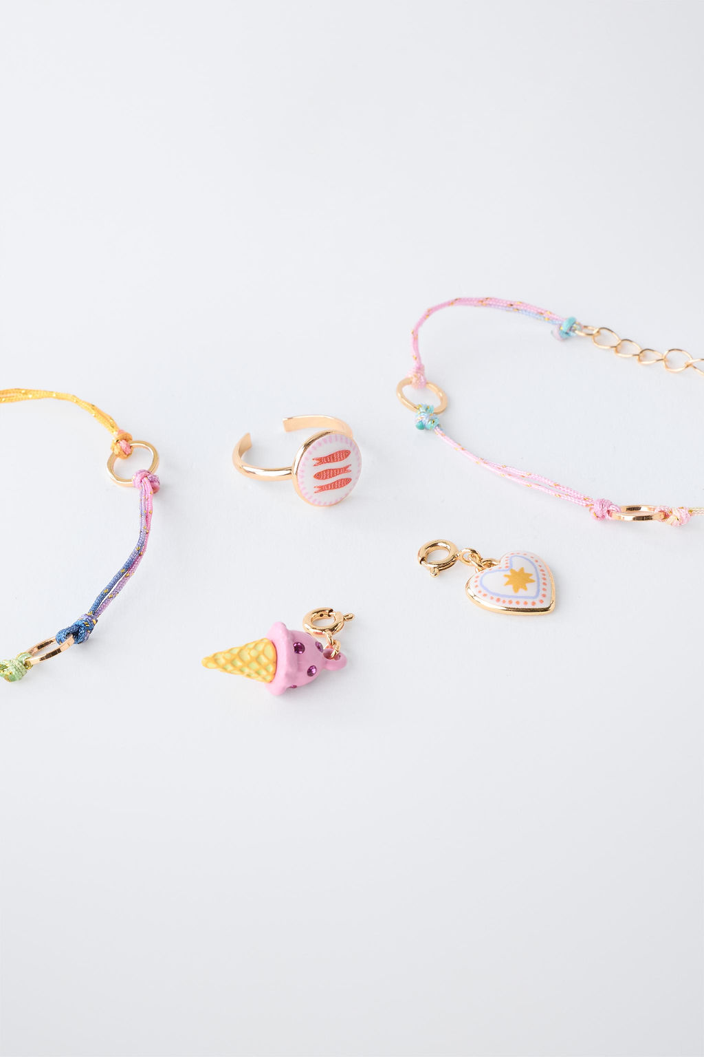 PACK DOS PULSERAS CHARMS INTERCAMBIABLES / Rosa claro - Zara фото 2