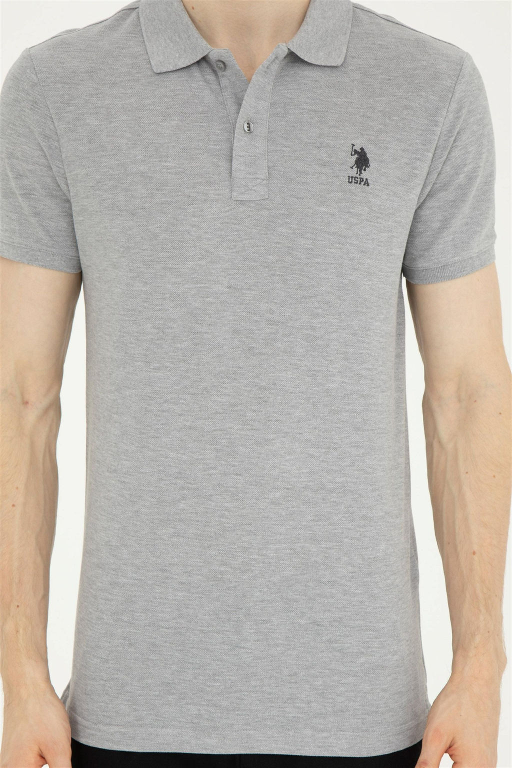 Мужская серая меланжевая базовая футболка - U.s. polo assn фото 6