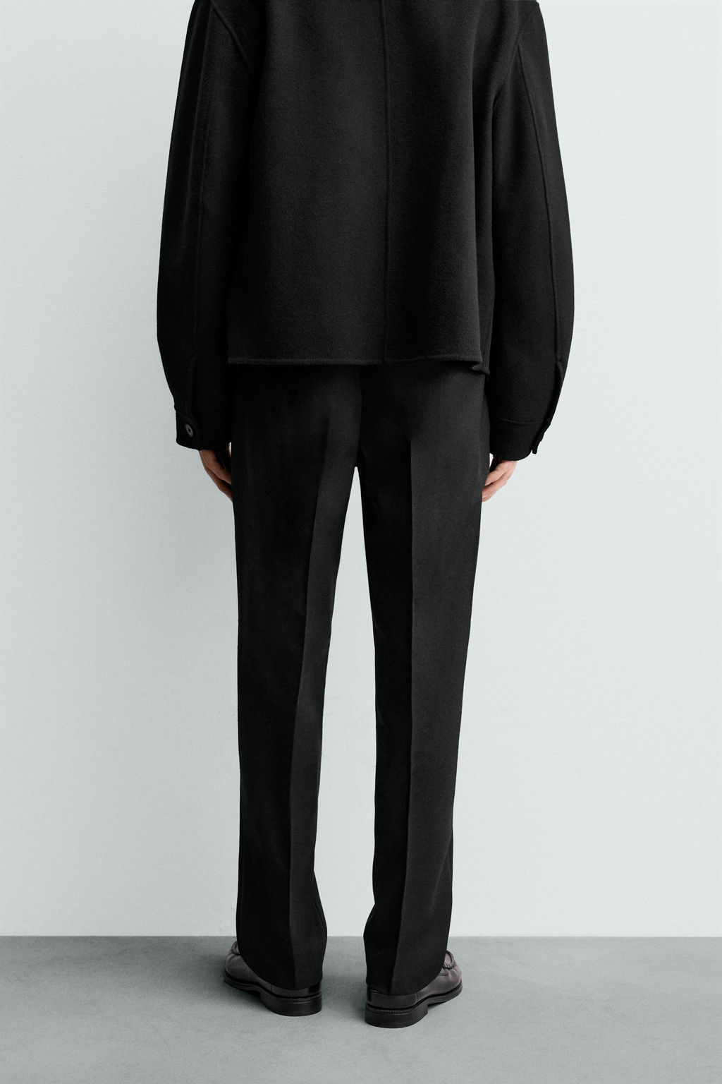 PANTAL?N CHINO 100% LANA ORIGINS / Negro - Zara фото 3