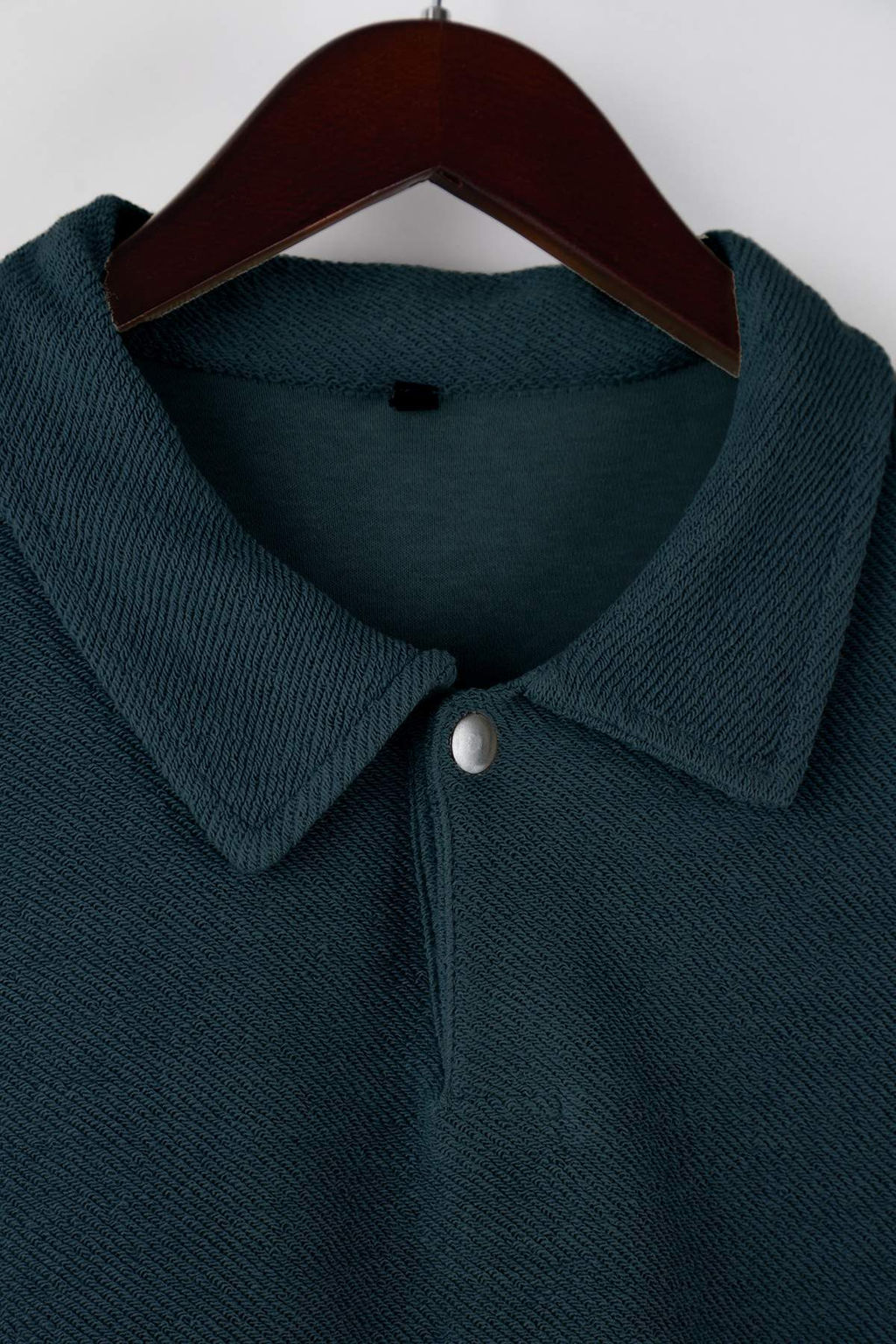Yesil Yeni Oversize/Genis Kesim Polo Yaka Kal?n C?tc?tl? Sweatshirt TMNAW26SW00051 - Trendyolmilla фото 3