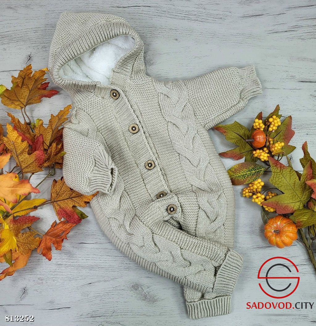 Комбинезон с капюшоном на меху + пинетки - Bruno фото 3