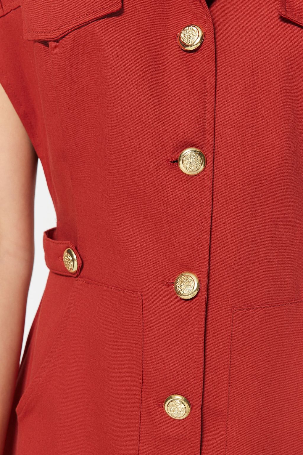 TRENDYOLMILLA Ekru Dugme Detayl? Gabardin Mini Dokuma Gomlek Elbise TWOSS22EL2970 фото 16