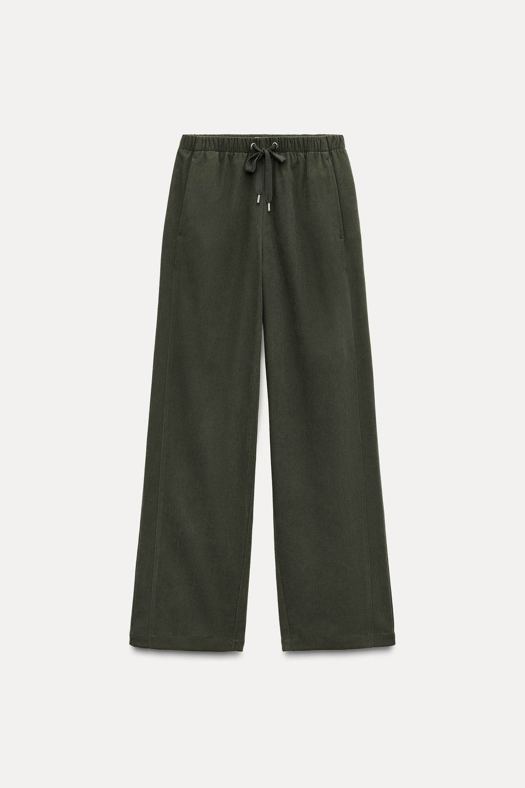 TEXTURED WIDE-LEG TROUSERS - Zara фото 3