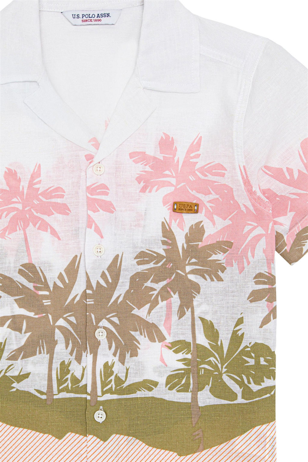 U. S. Polo Assn Рубашка лососевого цвета с коротким рукавом для мальчика - U.s. polo assn фото 5