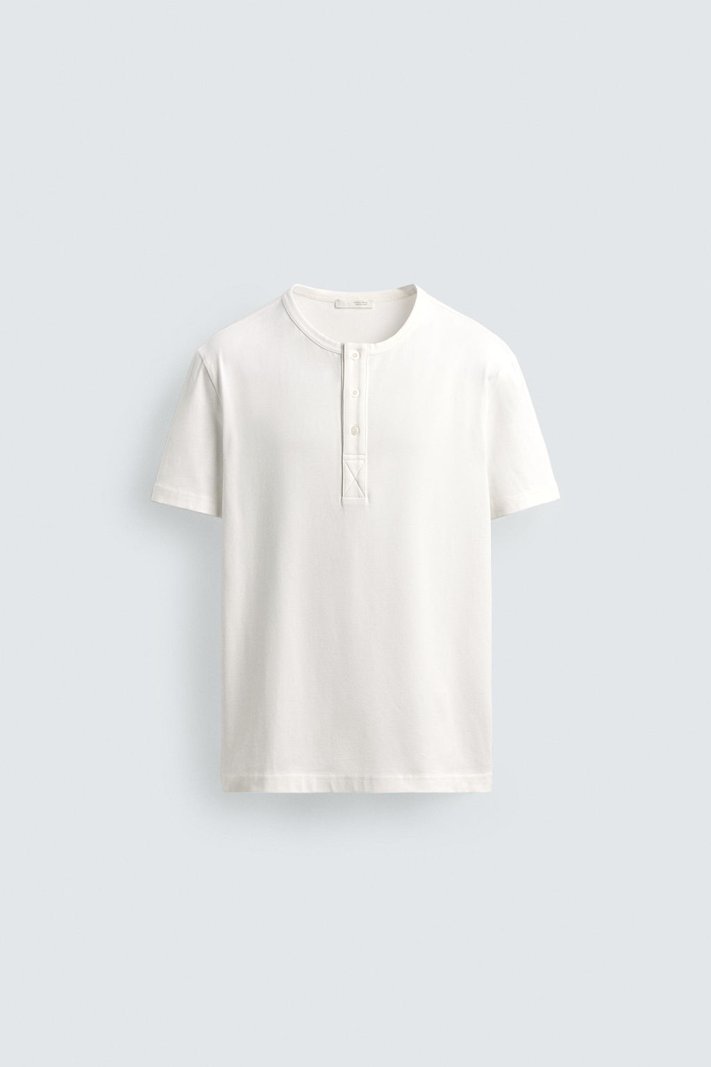 HENLEY NECK T-SHIRT - Zara фото 15
