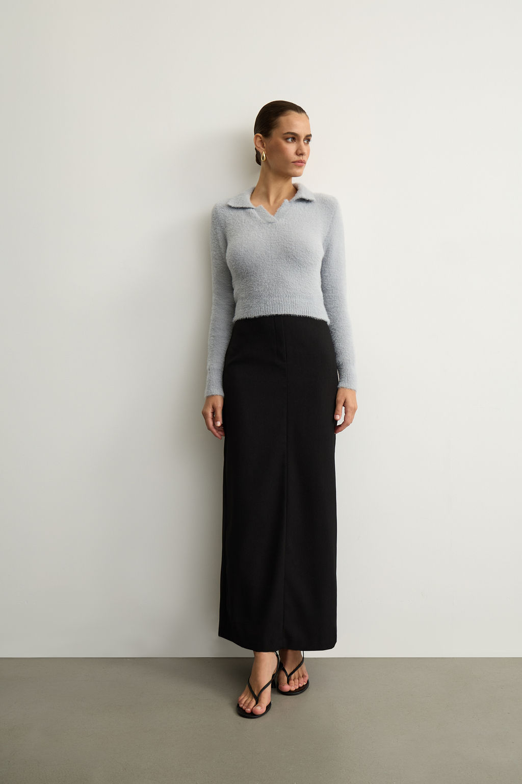 Джемпер с v-образным вырезом с ворсом - Mollis фото 2