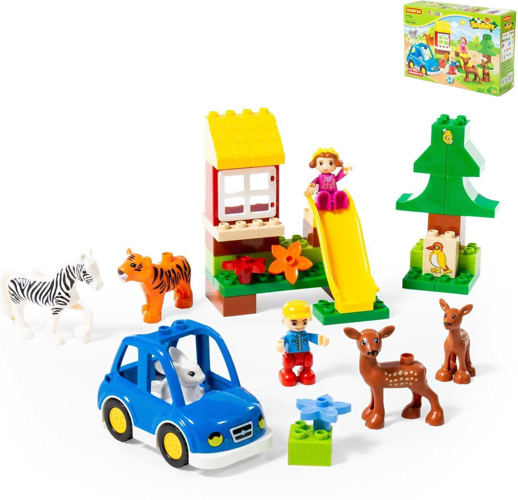 . Конструктор "Макси" "Зоопарк" 40 эл. (в коробке) арт.77752 /5