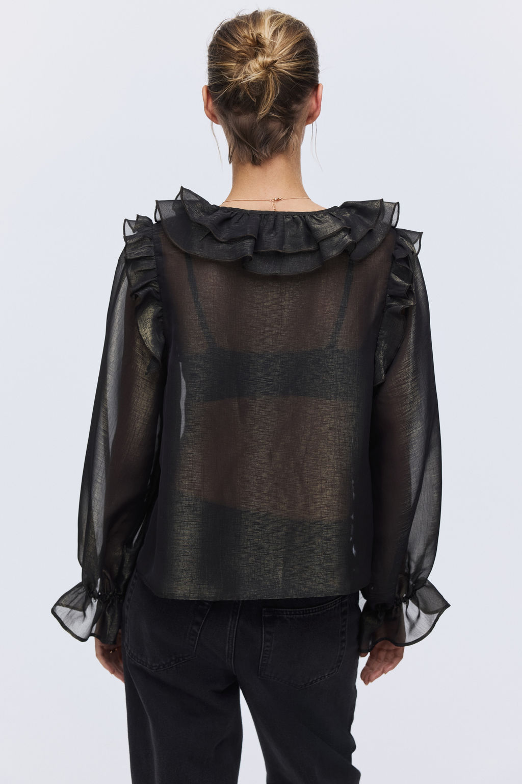 Blusa con ribetes de volante - H&m фото 3