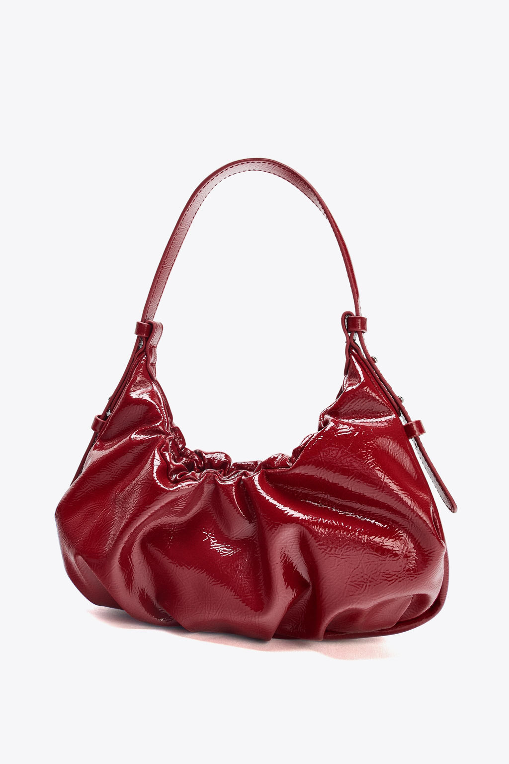 CRACKLED EFFECT GATHERED BAG - Zara фото 4