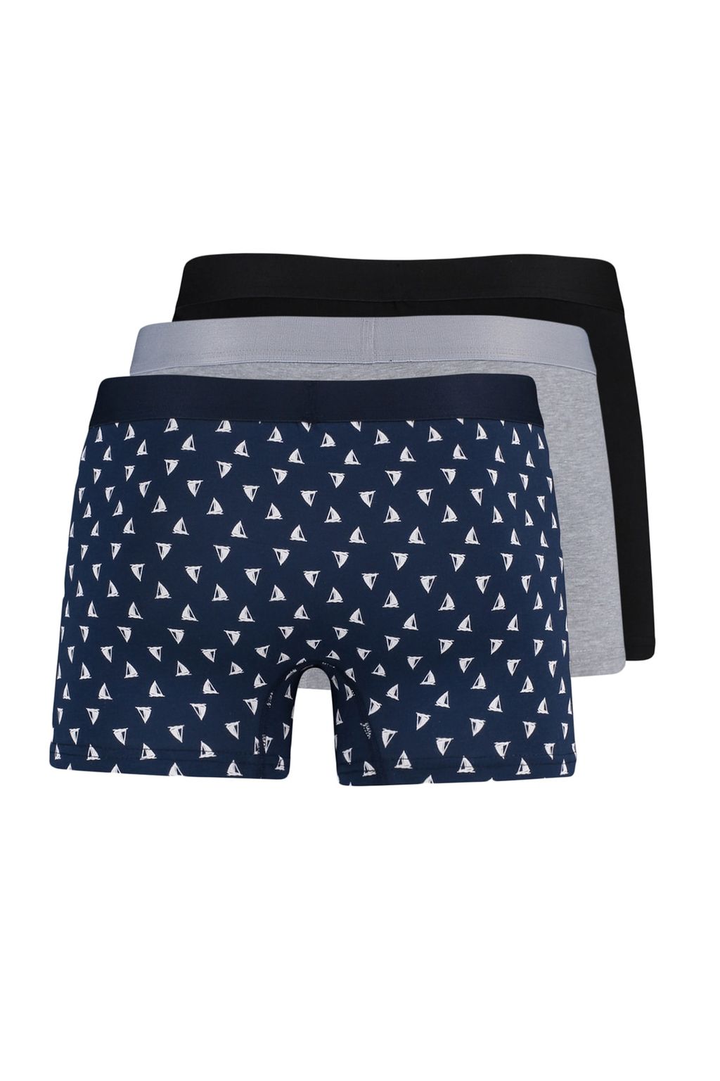 Trendyolmilla Man Cok Renkli 3lu Marine Desenli-Duz Paket Pamuklu Boxer TMNAW23BX00032  фото 2