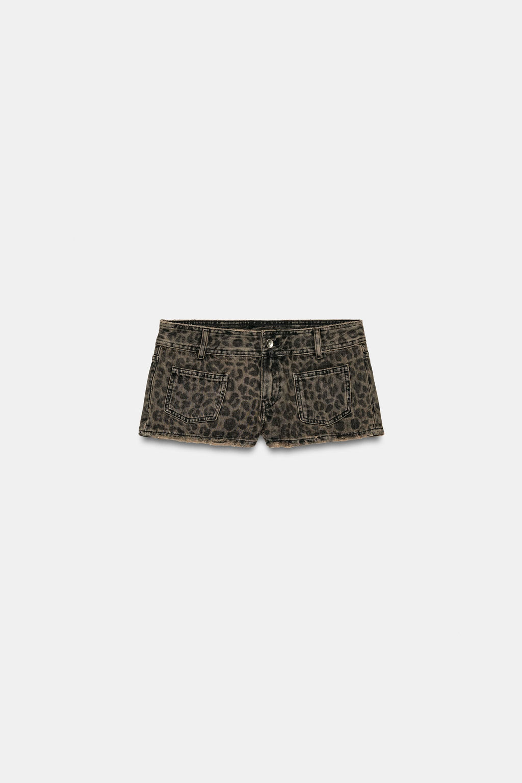SHORTS MINI DENIM TRF ESTAMPADO ANIMAL / ?nico - Zara фото 2