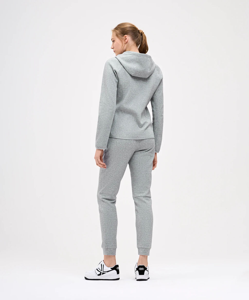 Худи на молнии женское JOGEL ESSENTIAL Athlete Hooded FZ Jacket W, серый  фото 9