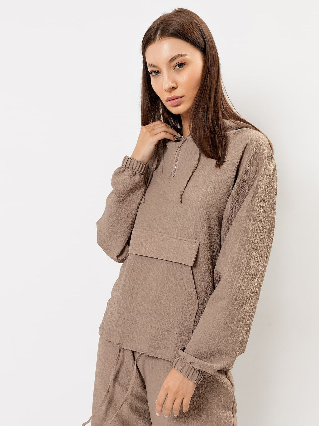 Худи женское в кофейном оттенке кофе 302832 - Mark formelle фото 3