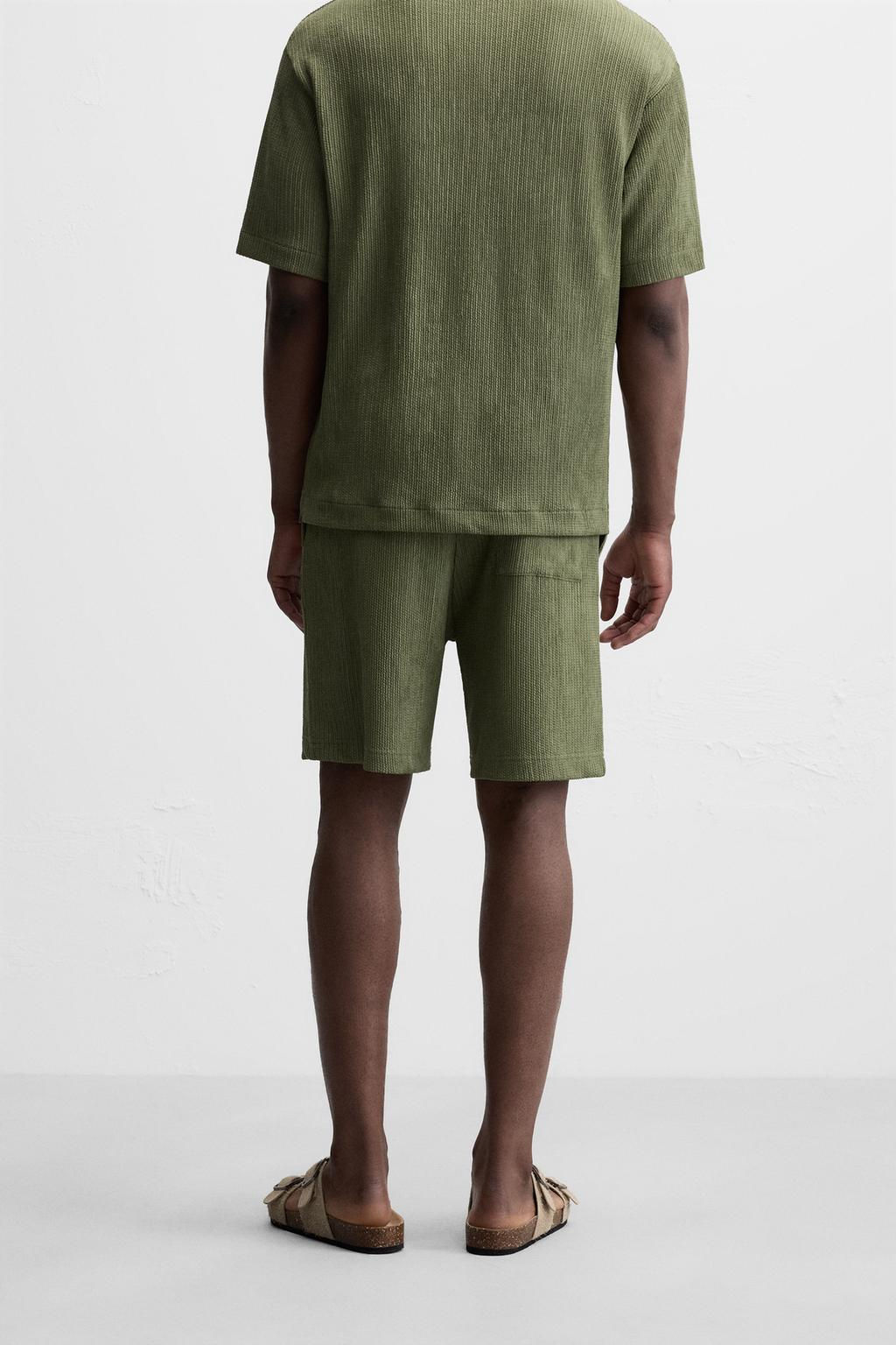 RELAXED FIT JACQUARD BERMUDA SHORTS - Zara фото 19
