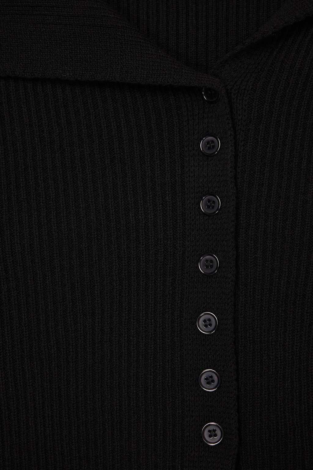 Siyah Merserize Gorunumlu Premium Iplik/Ozel Iplik Fitted/Vucudu Saran Triko H?rka TWOAW25HI00254