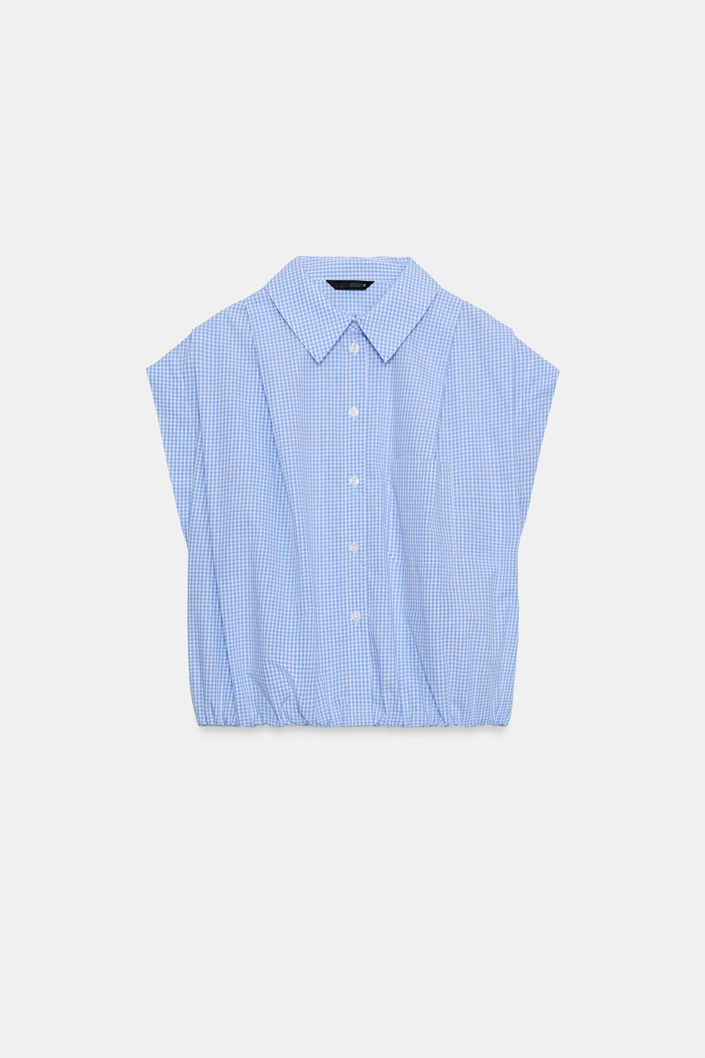 CAMISA CORTA CUADRO VICHY / Azul / Blanco
