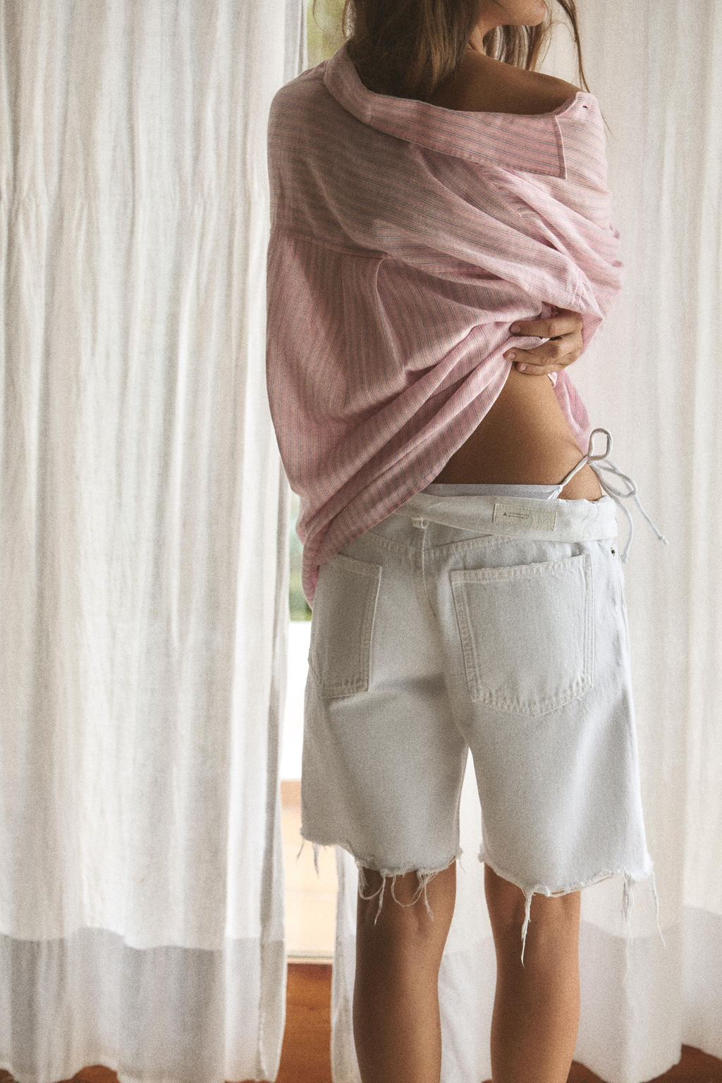 CAMISA GASA OVERSIZE BOLSILLO / Rosas - Zara фото 5