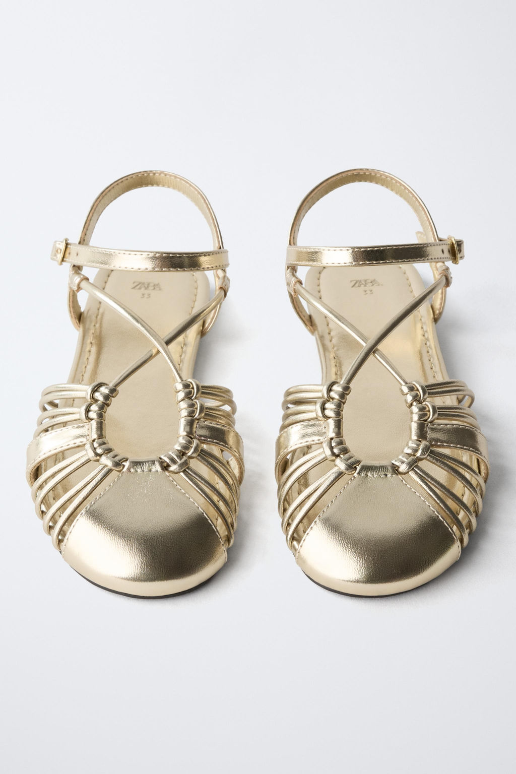 CANGREJERA TIRAS METALIZADA / Oro - Zara фото 4