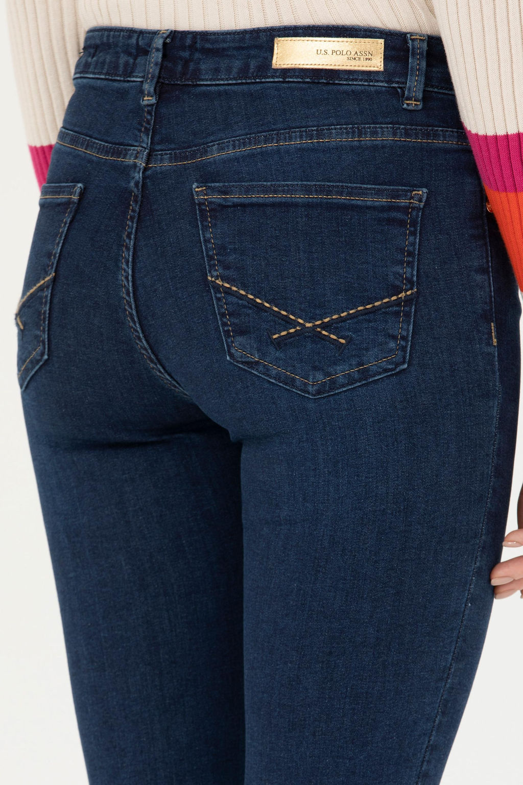 Женские темно-синие джинсовые брюки Неожиданная скидка в корзине - U.s. polo assn фото 7