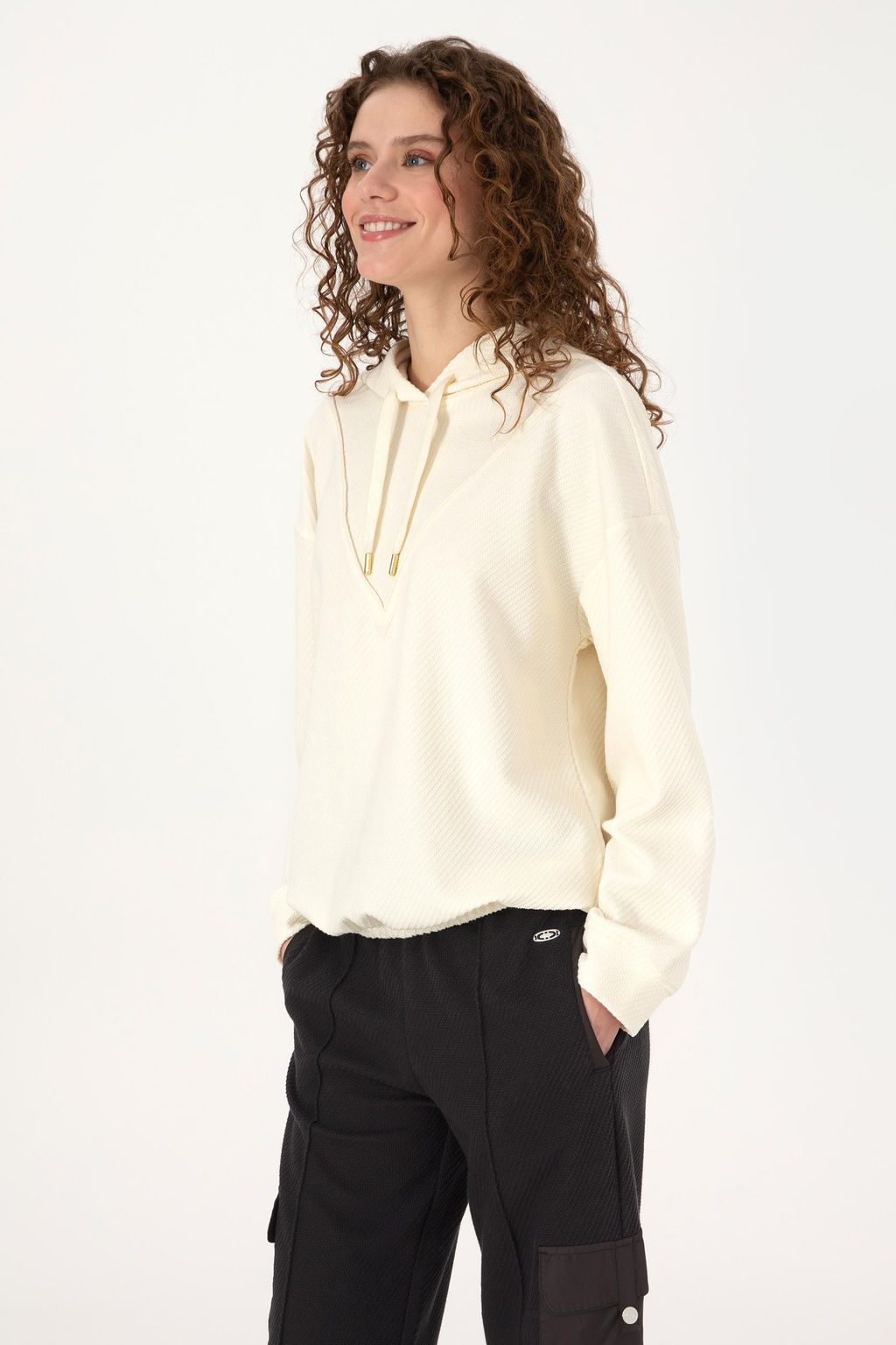 Kad_n Krem Sweatshirt - U.s. polo assn фото 3
